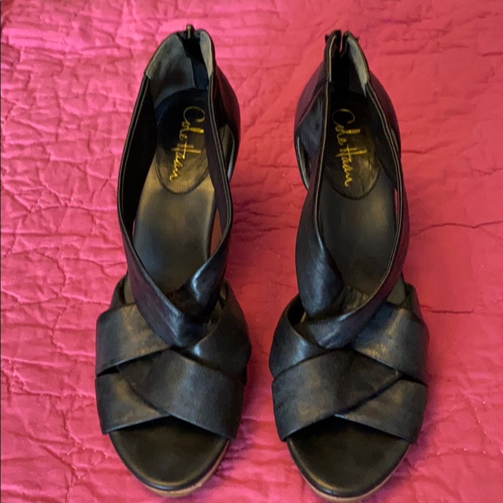 Cole Haan lamb skin leather wedges.Great condition